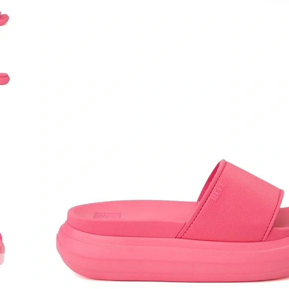 NWT Womens Reef Cushion Bondi Bay Slide Sandal - Hot Pink - Picture 4 of 4